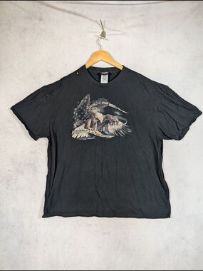 Harley-Davidson Graphic T-Shirt Men's Size 2XL Eagle American Flag Texoma